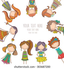 background with the image of well-dressed girls