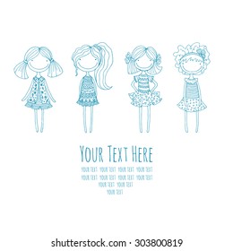 background with the image of well-dressed girls
