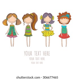 background with the image of well-dressed girls