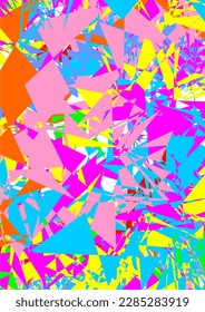 Background images can use triangles and combinations. Different colors can be used in graphics.