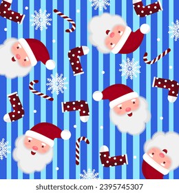 Hintergrundbilder, süße WeihnachtsWallpaper, Schnee, Geschenke, Weihnachtsmann, Weihnachtsmuster, blauer Hintergrund