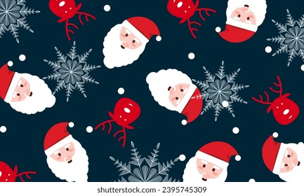 Imágenes de fondo, bonitos papeles de pared de Navidad, nieve, regalos, Santa Claus, patrones de Navidad fondo tono azul