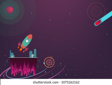 
Background images of galaxies, stars, comets, and rockets are beautiful.