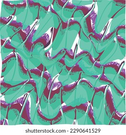 The background imitates a melting surface with algae on the ocean floor.