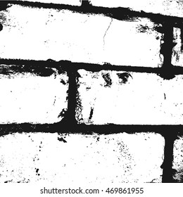 Background imitation brick wall fragment. Square grunge texture. The black.