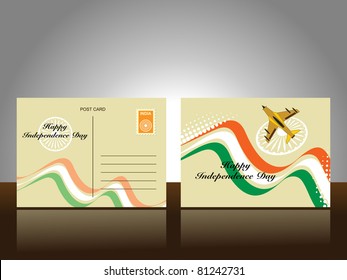 background with independence day postcard