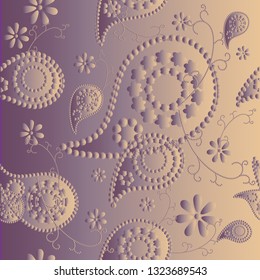 Background with indian cucumbers metallized. Background shine with Indian cucumber ornament. 
lilac purple background