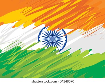 antecedentes con bandera india en líneas artísticas