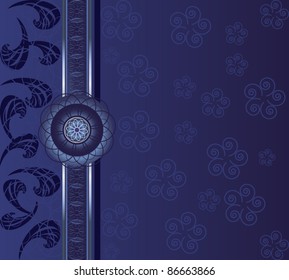 Background indigo floral
