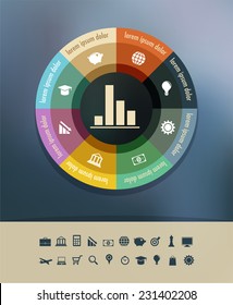 Background with infographics elements