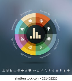 Background with infographics elements