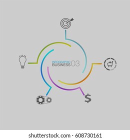 background info-graphics number options template. Can be used for work flow layout, diagram, business step options, banner, web design. Business data visualization. Process chart.