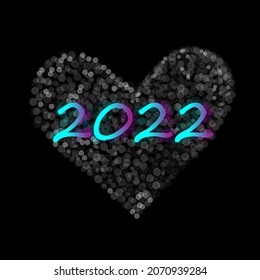 Background with the inscription Happy New Year 2022. Vector illustration.Design template for a brochure, postcard, banner.