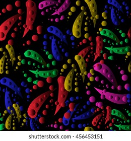 Background of the interesting, the different colors shapes and circles