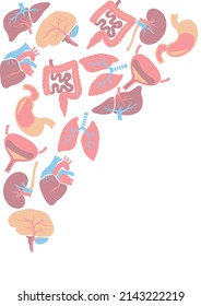 Background with internal organs. Human body anatomy. Health care and medical design.