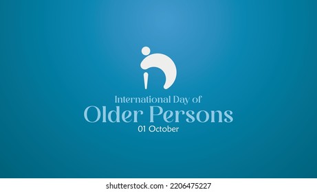 Background International Day Of Older Persons. Vector Shaped Files. World Older Persons day on 01 October. Suitable for banners, billboards, etc