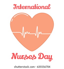 Background for International Nurses Day. Vector illustration for you design, card, banner, sticker, poster, calendar or placard template in cartoon style. Holiday Collection.
