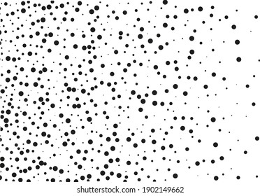 Background with irregular, chaotic dots, points, circle. Random halftone. Pointillism style. Black and white colour. Vector illustration  - Shutterstock ID 1902149662