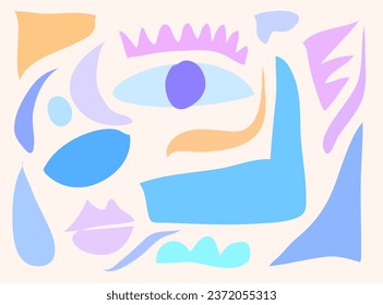 Background with irregular motifs, capturing the abstract expression of someone's depression.