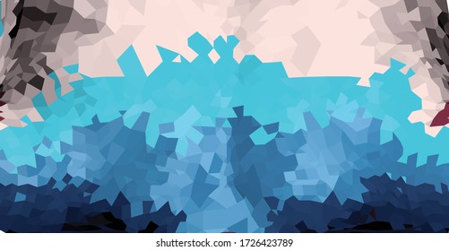 Background from irregular polygons in alarming grunge colors, reminiscent of glass covered with a frosty pattern