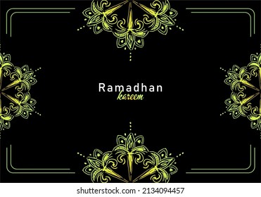 background for Islamic holy month of prayers, Ramadan Mubarak celebration
