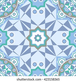 Background with Islamic Seamless Pattern. Vector illustration art