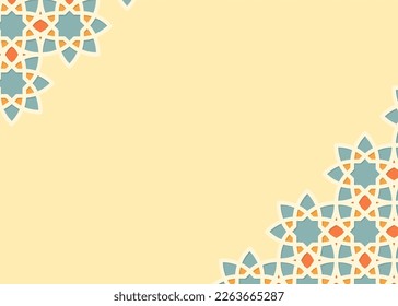 background with Islamic theme. with typical Middle Eastern patterns and simple colors for banners, greeting cards and layouts