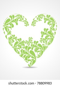 background with isolated artistic heart
