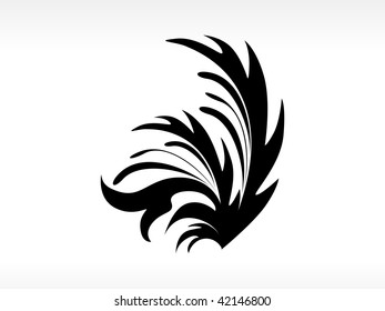 background with isolated black tattoo
