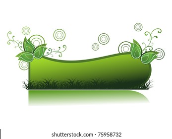 background with isolated ecology header, vector illustration