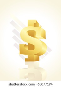 background with isolated foreign currency symbol, illustration