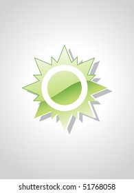 background with isolated green object, ecofriendly vector illustration