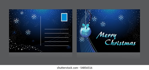 background with isolated merry xmas pattern postcard