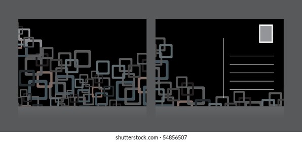 background with isolated mosaic pattern postcard, illustration