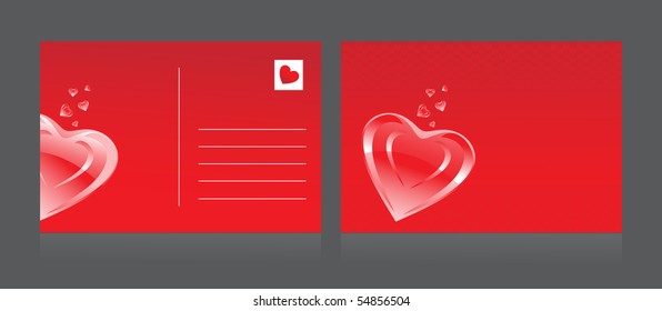 background with isolated romantic pattern postcard, illustration