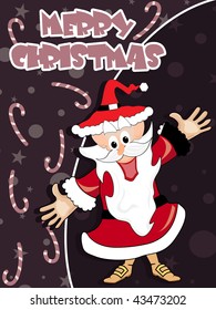 fondo con santa claus aislado, ilustración vectorial