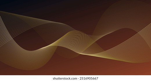 fondo aislado. Arte de la línea de la onda, diseño liso curvado. Ilustración vectorial 10.