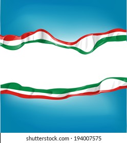 background with Italian and mexican flag