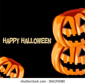background with The Jack O'lantern happy halloween