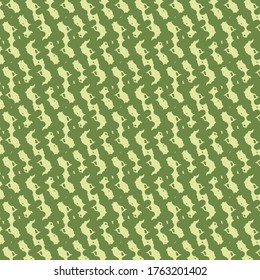 Hintergrund mit zerklüfteten und gebrochenen Streifen in Grünen. Reiche Textur. Reißmuster.