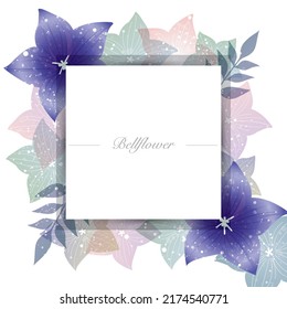 background of Japanese bellflower illustration