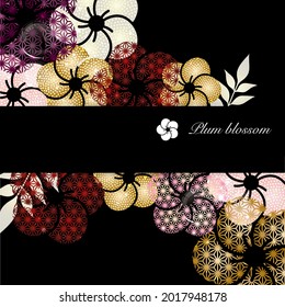 background of Japanese pattern plum blossom