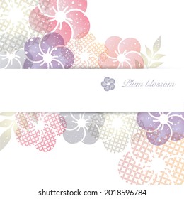 background of Japanese pattern plum blossom