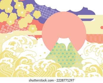 Background Japanese-style pattern illustration background