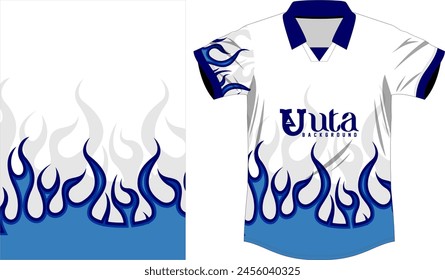 BACKGROUND JERSEY PATTERN FIRE BLUE