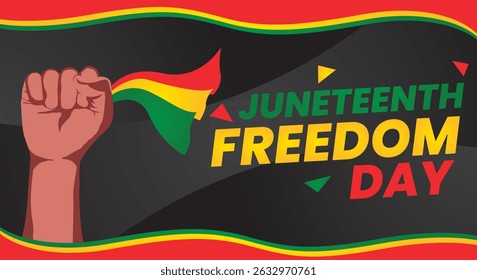 Background of Juneteenth and Emancipation Day. A celebration of freedom
