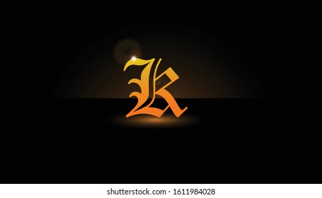 Background K Initial 3D.  The initials K vector.  Initials K for design logos