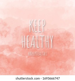 Hintergrund von Keep Healthy oder Banner mit einem einfachen und minimalistischen modernen Design. Dieser Hintergrund eignet sich für die Förderung von Mode sowohl online als auch offline oder für die Veröffentlichung in sozialen Medien.