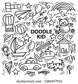 Background For Kid. Doodle Kids.