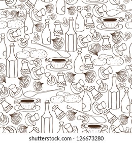 background from kitchen accessories